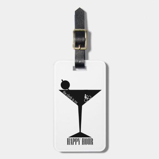 De klim is mijn gelukkige uur bagagelabel (Voorkant verticaal)