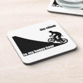 De klim is mijn gelukkige uur bier onderzetter (Linkerzijde)