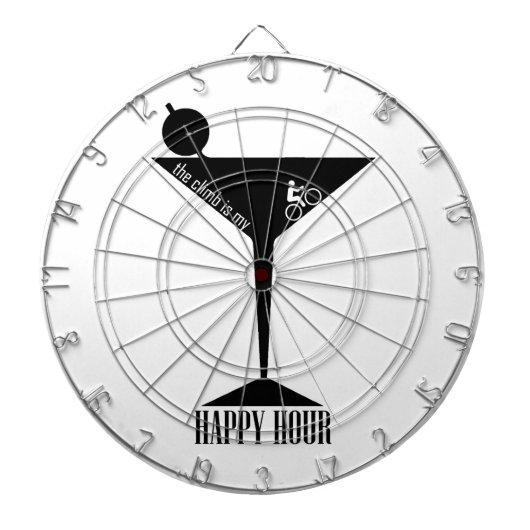 De klim is mijn gelukkige uur dartbord (Voorkant)