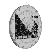 De klim is mijn gelukkige uur dartbord (Voorkant Links)
