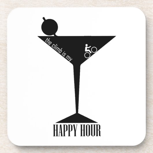 De klim is mijn gelukkige uur drankjes onderzetter (Voorkant)