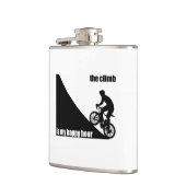 De klim is mijn gelukkige uur heupfles (Links)