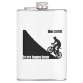 De klim is mijn gelukkige uur heupfles (Voorkant)