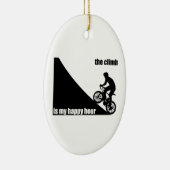De klim is mijn gelukkige uur keramisch ornament (Rechts)