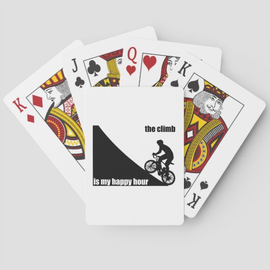 De klim is mijn gelukkige uur pokerkaarten (Achterkant)