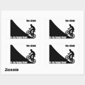 De klim is mijn gelukkige uur rechthoekige sticker (Vel)