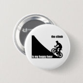 De klim is mijn gelukkige uur ronde button 5,7 cm (Voorkant /achterkant)