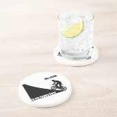 De klim is mijn gelukkige uur zandsteen onderzetter (Zijkant)