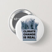 DE KLIMAATVERANDERING IS ECHT RONDE BUTTON 5,7 CM (Voorkant /achterkant)