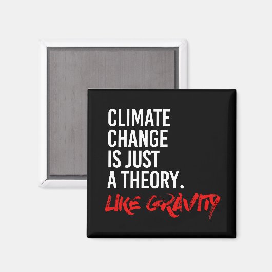 DE KLIMAATVERANDERING IS SLECHTS EEN THEORIE ZOALS MAGNEET (Voorkant / Achterkant)