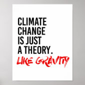 DE KLIMAATVERANDERING IS SLECHTS EEN THEORIE ZOALS POSTER (Voorkant)
