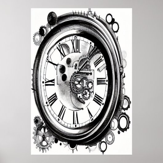 De klok | AI Art Poster (Voorkant)