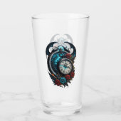 De klok in de mist van de oneindigheid. glas (Achterkant)
