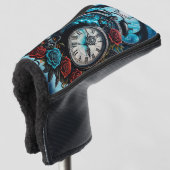 De klok in de mist van de oneindigheid. golfheadcover (3/4 voorkant)