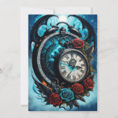 De klok in de mist van de oneindigheid. kaart (Achterkant)