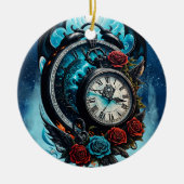 De klok in de mist van de oneindigheid. keramisch ornament (Voorkant)