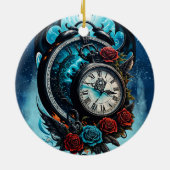 De klok in de mist van de oneindigheid. keramisch ornament (Achterkant)