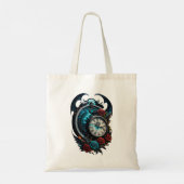 De klok in de mist van de oneindigheid. tote bag (Achterkant)