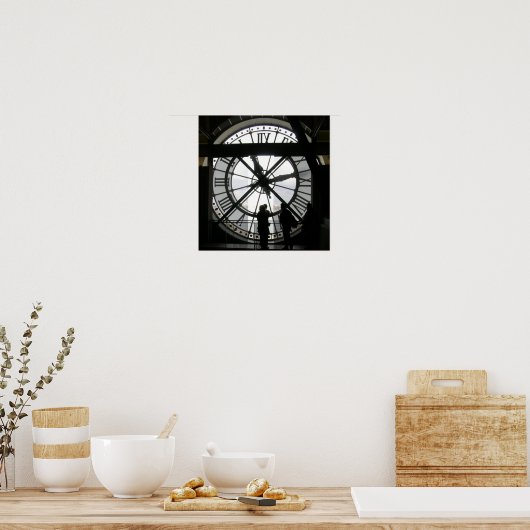 De klok in Musee d'Orsay Poster (Keuken)