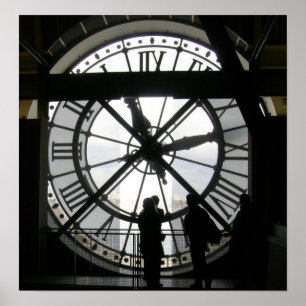 De klok in Musee d'Orsay Poster