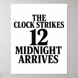 De Klok Slaat 12 Middernacht Komt Meme Poster