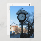 De klok, stelt de stad in op, Michigan Briefkaart (Voorkant / Achterkant)