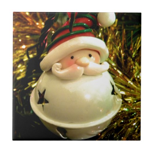 De Klok van de kerstman Tegeltje (Voorkant)