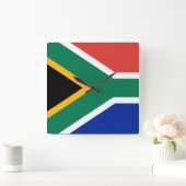 De Klok van de muur met Vlag van Zuid-Afrika (Huis)