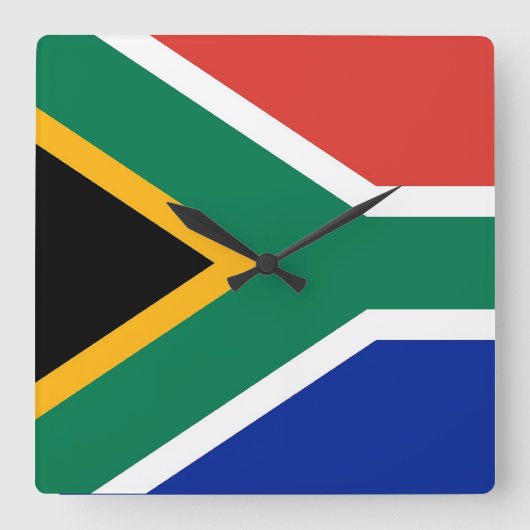De Klok van de muur met Vlag van Zuid-Afrika (Voorkant)