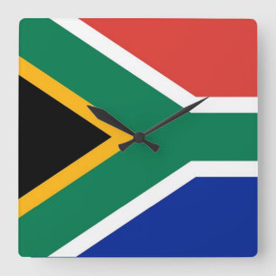 De Klok van de muur met Vlag van Zuid-Afrika
