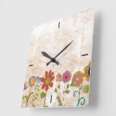 De Klok van de Muur van bloemen (Hoek)