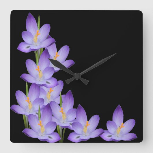 De Klok van de Muur van de Bloem van de lavendel (Voorkant)