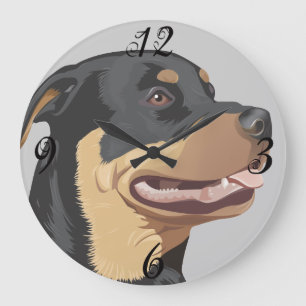 De Klok van de Muur van de Hond van Rottweiler