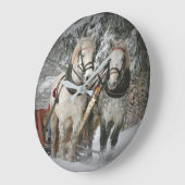 De Klok van de Muur van de Paarden van Kerstmis (Hoek)