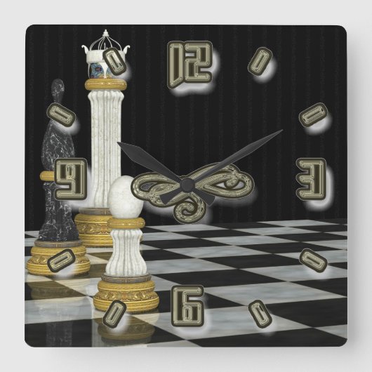 De Klok van de Muur van de Speler van het schaak (Voorkant)