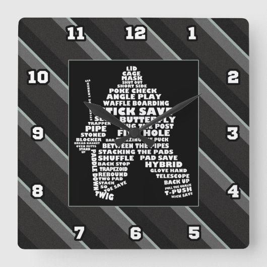 De Klok van de Muur van de Typografie van Goalie (Voorkant)