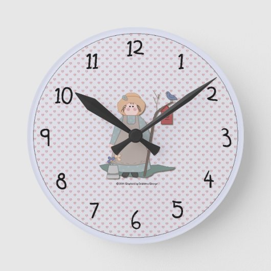 De Klok van de Muur van het Meisje van de Tuin van (Voorkant)