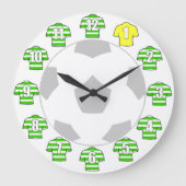 De Klok van het football - met Groene Hooped Shirt (Voorkant)
