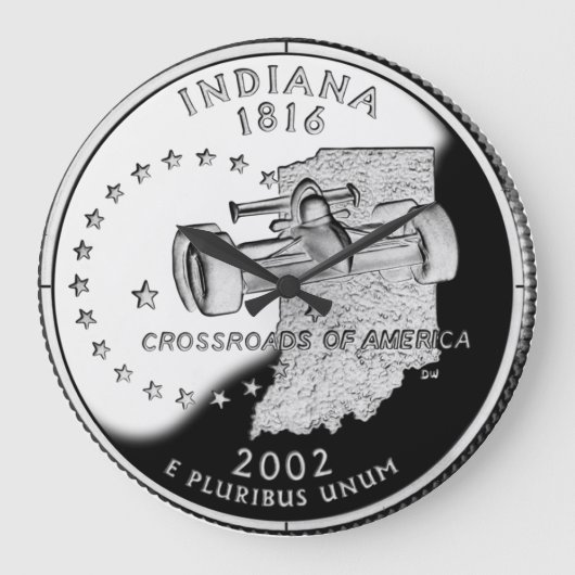 De Klok van het Kwart van de Staat van Indiana (Voorkant)