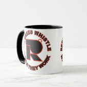 De klokflits van verwijzingen terwijl zij werken mok (Voorkant links)