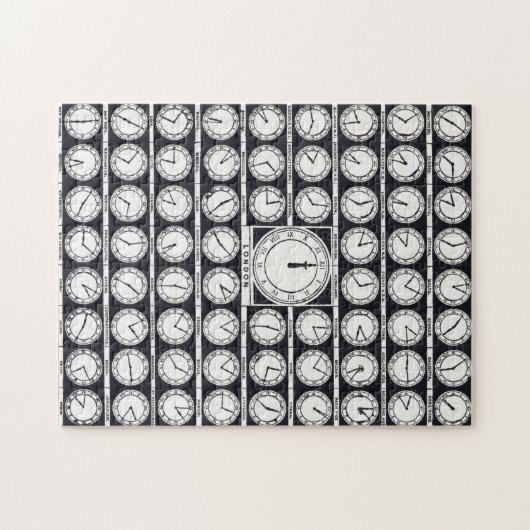 De klokken van de wereld legpuzzel (Horizontaal)