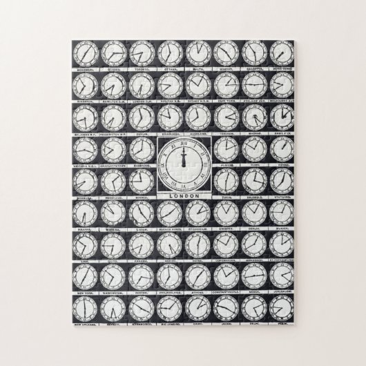 De klokken van de wereld legpuzzel (Verticaal)