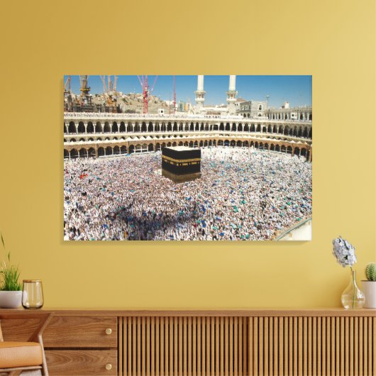 De klokkentoren schaduwt de Hujaj Canvas Afdruk (Insitu (Woonkamer))