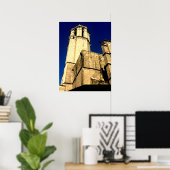 De klokkentoren van de kathedraal van Barcelona Poster (Thuiskantoor)