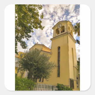De klokkentoren vierkante sticker