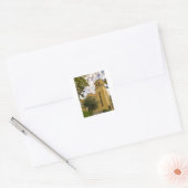De klokkentoren vierkante sticker (Envelop)