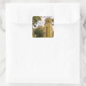 De klokkentoren vierkante sticker (Tas)