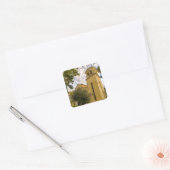 De klokkentoren vierkante sticker (Envelop)
