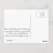 De Klokketoren van Montreal Briefkaart (Achterkant)