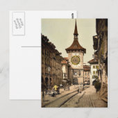 De kloktoren, Berne, Town, Zwitserland Briefkaart (Voorkant / Achterkant)